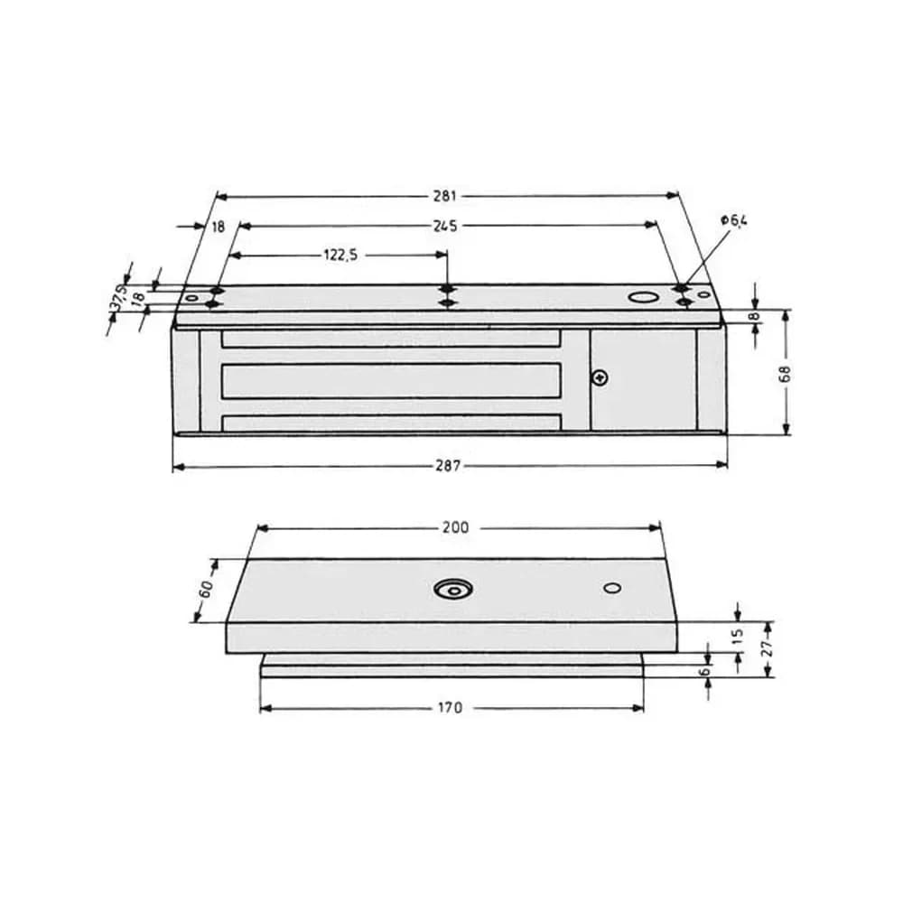 Assa Abloy effeff Flächenhaftmagnet 828-------44F90