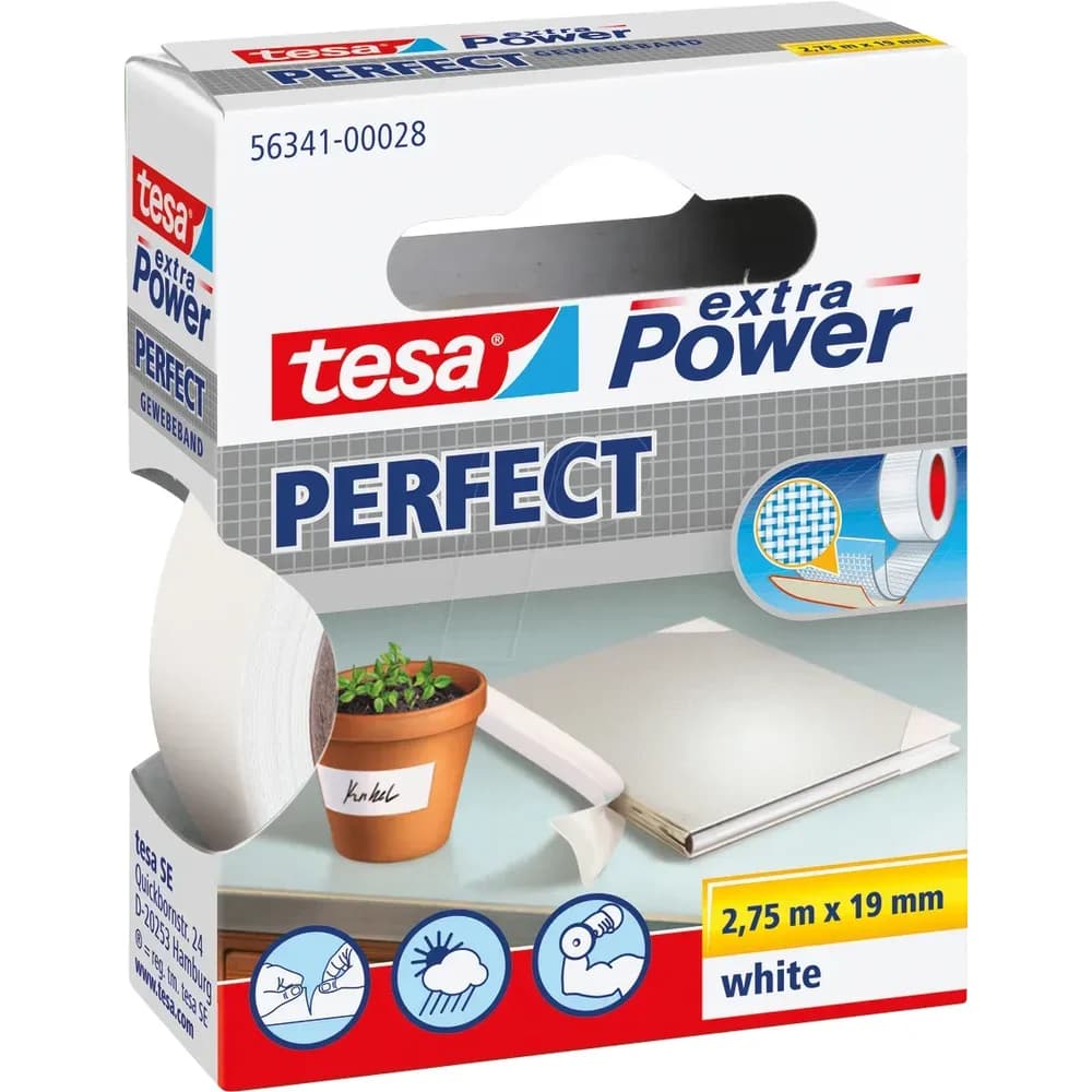 tesa Gewebeband »Extra Power« 56341 weiß, 1.9 cm