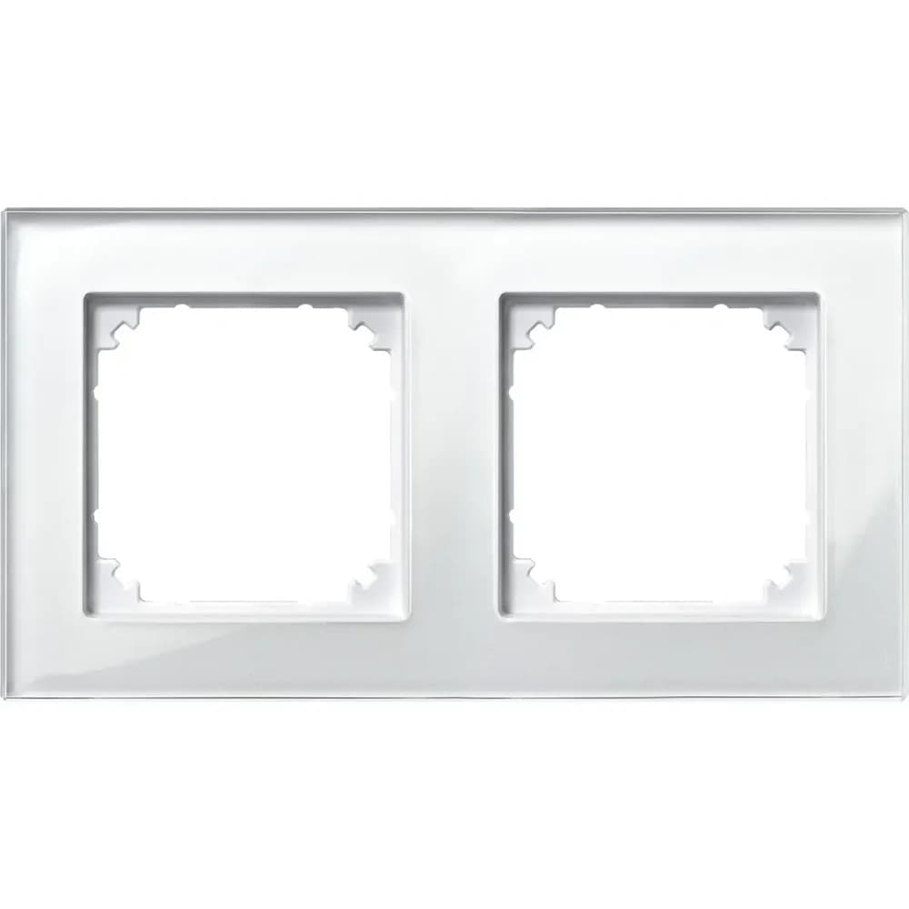 Merten Rahmen Glas 2f.bril/ws 489219