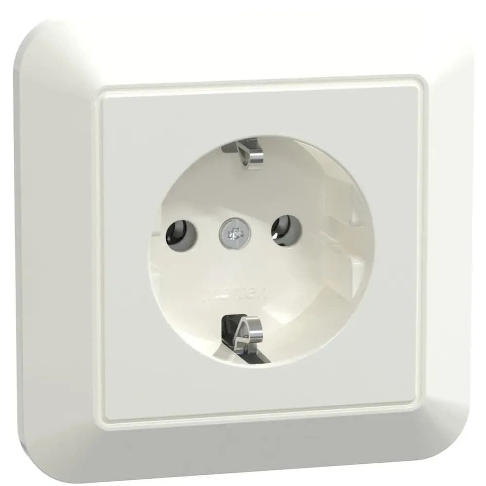 Merten SCHUKO-Steckdose pws/gl MEG2300-1019
