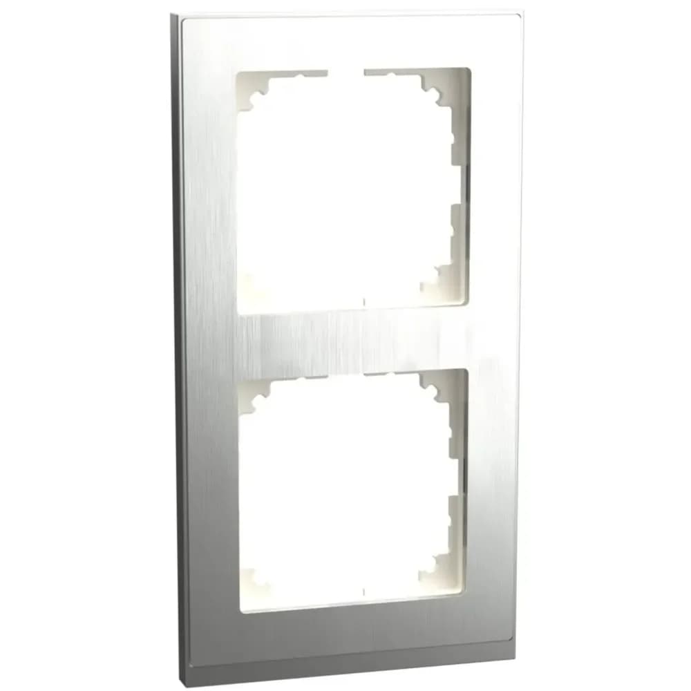 M-Pure, Decor Rahmen, 2fach, Edelstahl