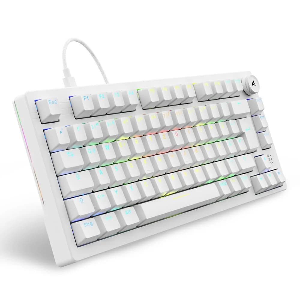 Sharkoon SGK25 (DE, Kabelgebunden), Tastatur, Weiss