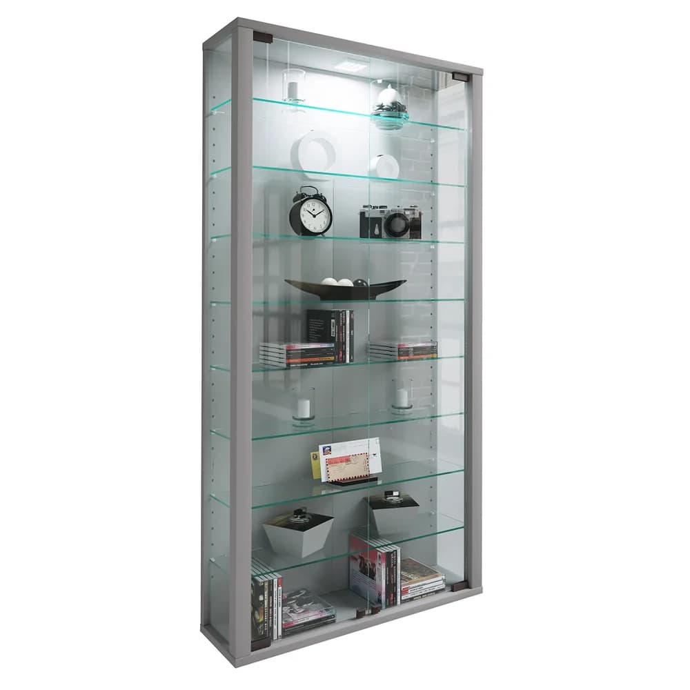 VCM Vitrine »Vitrosa Maxi« silber, 59x118x18 cm