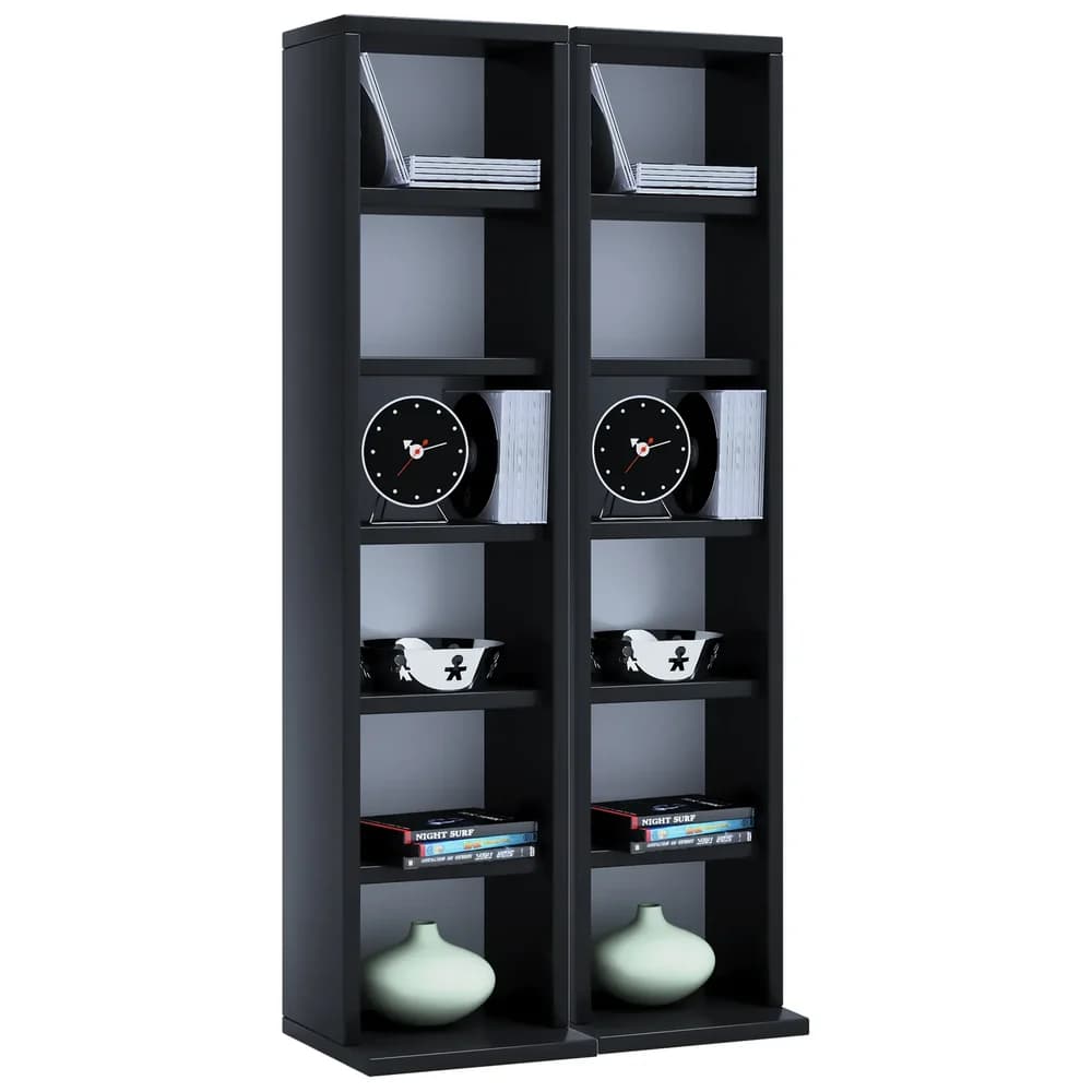 CD-Regal Milano in Schwarz, B: 42 cm