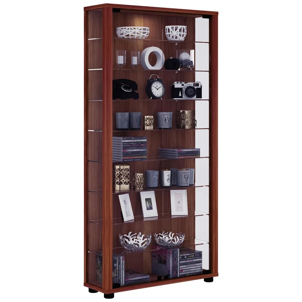 Vitrine Lumo Maxi Nussbaumfarben