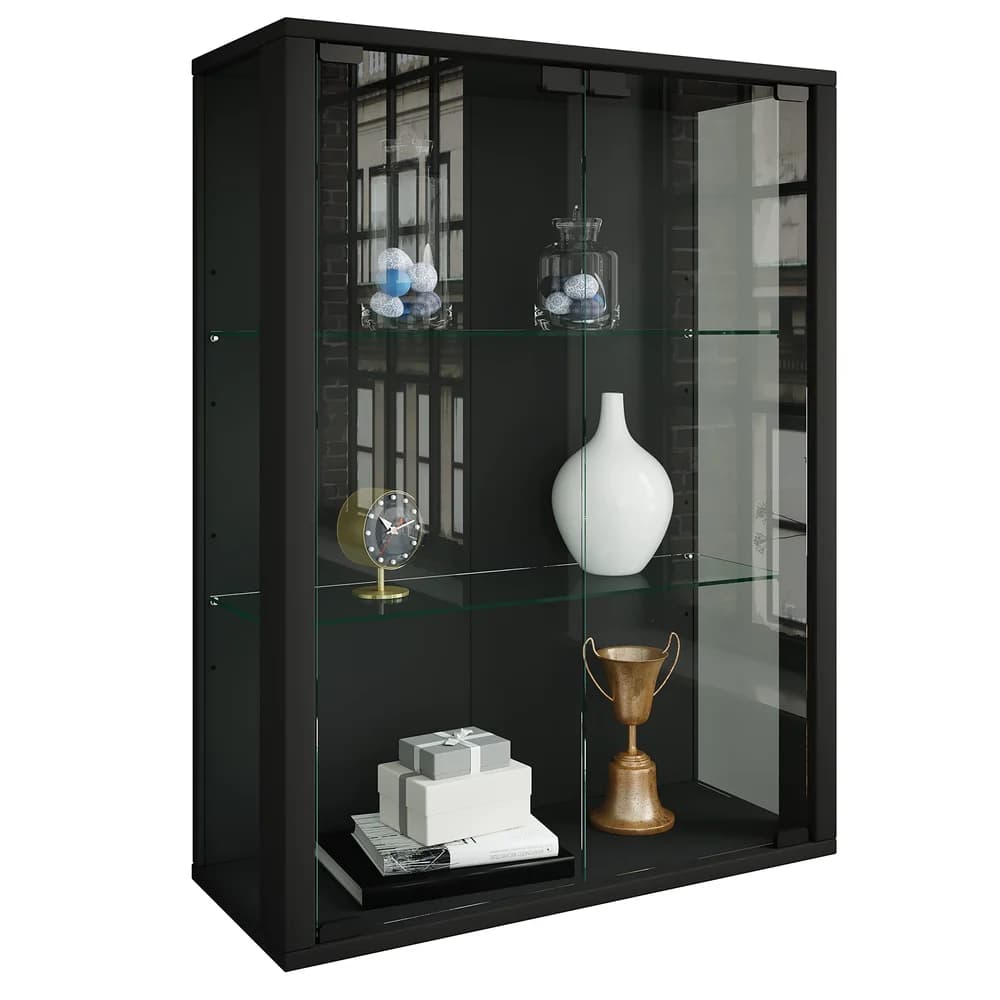 VCM my home Wandvitrine Udina schwarz