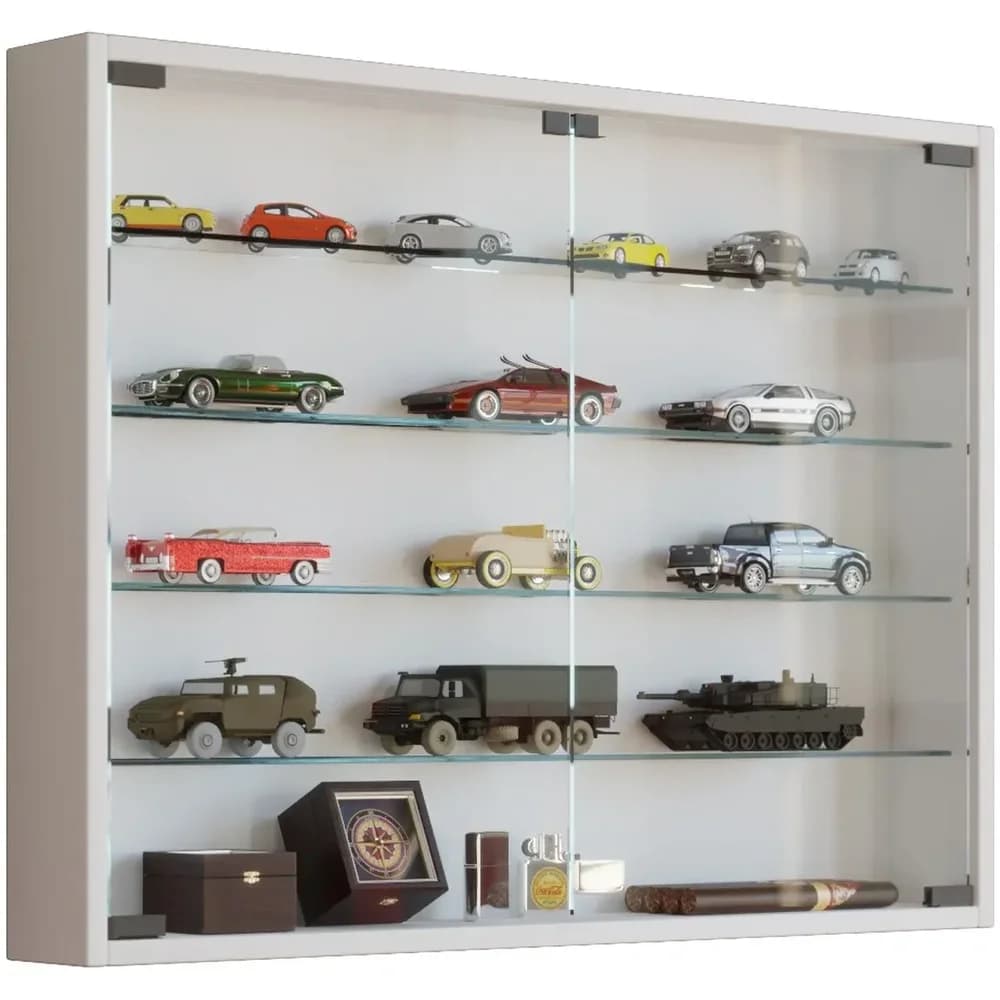 Hängevitrine in Weiß Mandosa L