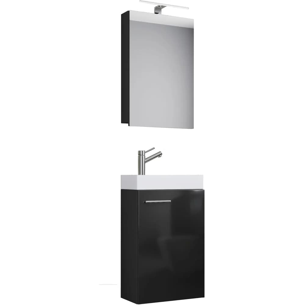 Gästebad Slito 3-tlg. ca. 41 cm Schwarz