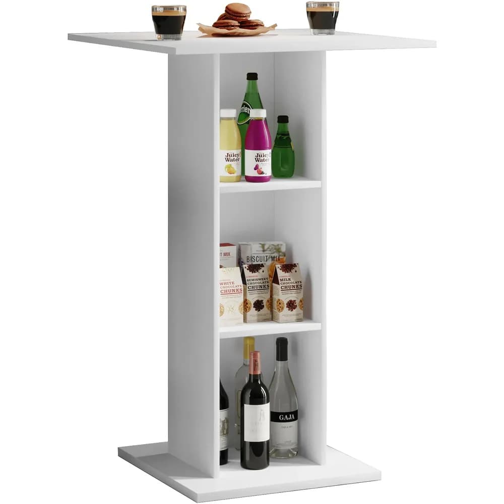 Bartisch Standos Weiß mit Staurraum