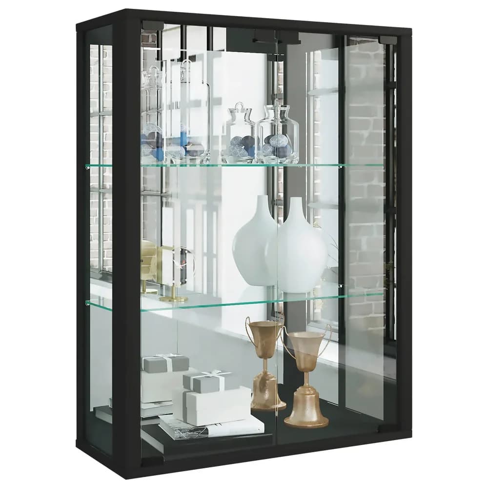 Hängevitrine Udina in Schwarz