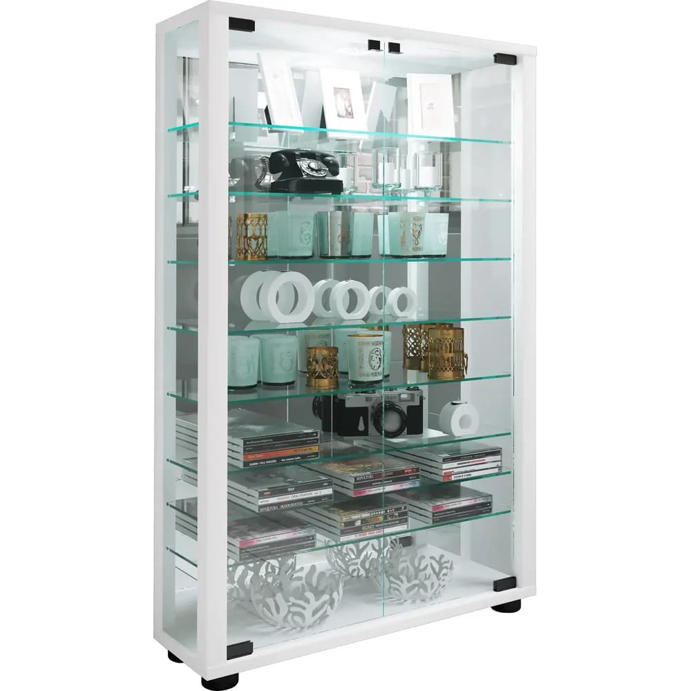 Vitrine Lumo ca. 59x91x18 cm Weiß