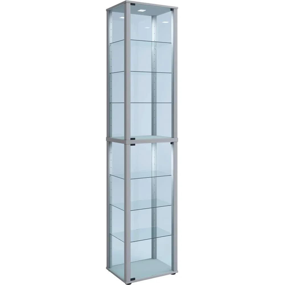 Vitrine Kavisa Silberfarben
