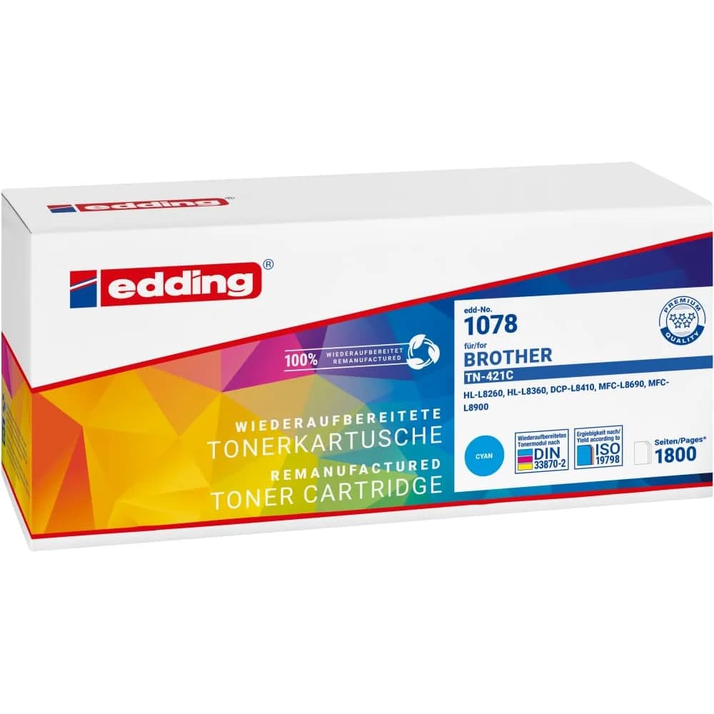 Edding Toner 18-1078 wie Brother TN-421C cyan