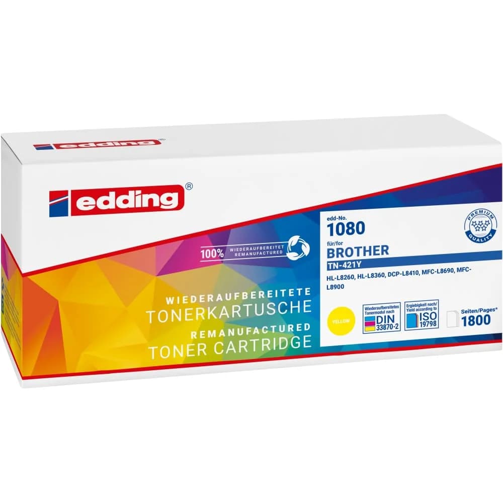 Edding Toner 18-1080 wie Brother TN-421Y gelb