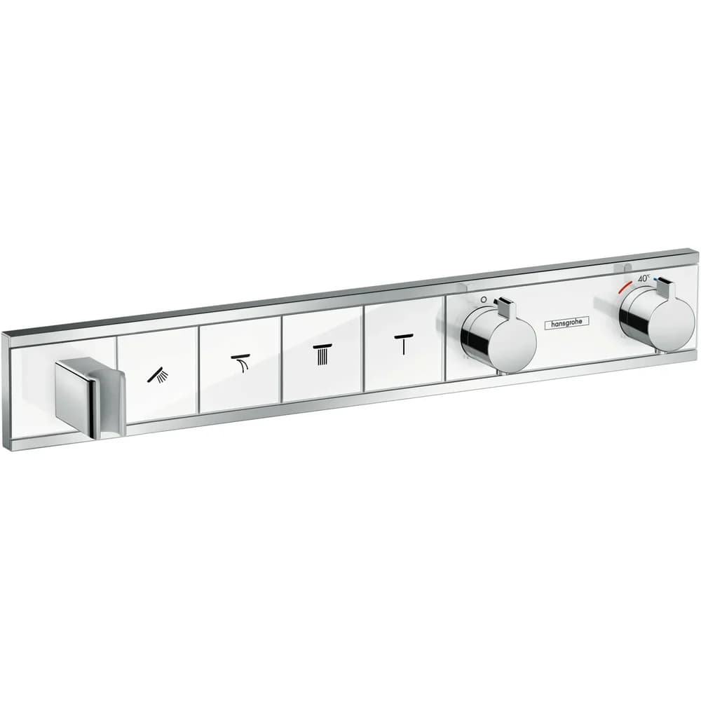 Hansgrohe RainSelect, Waschbecken, Chrom, Weiß - Silber/Weiß