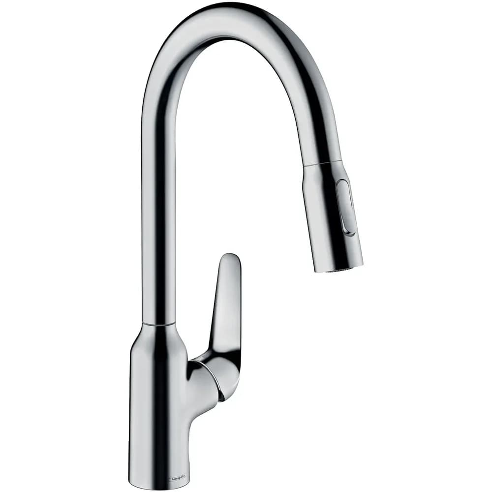 hansgrohe Focus M42 Einhebel-Küchenmischer 220, Ausziehbrause, 2jet, Chrom