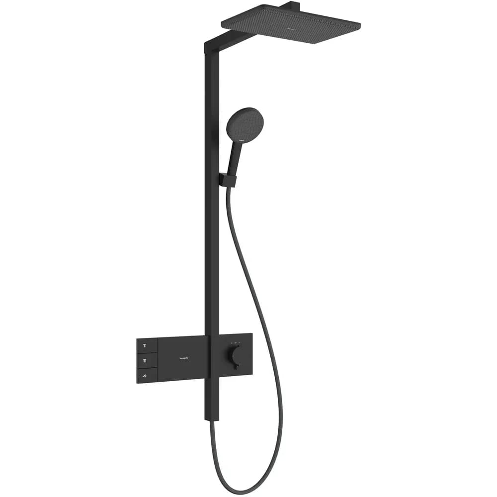 hansgrohe Showerpipe Raindance Alive Q 2jet, 12 l/min, schwarz matt