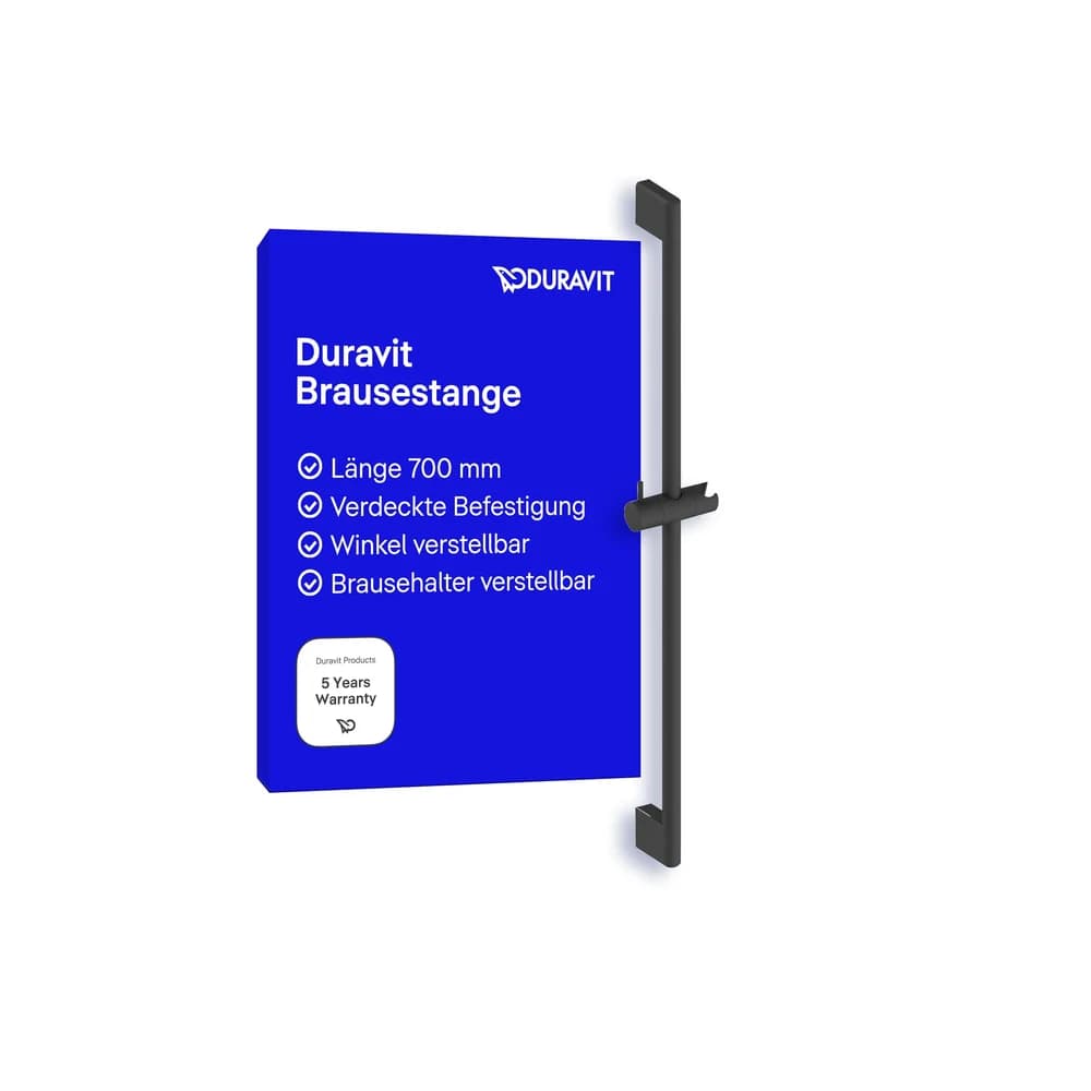 Duravit Brausestange UV0600003046 700 mm, schwarz matt