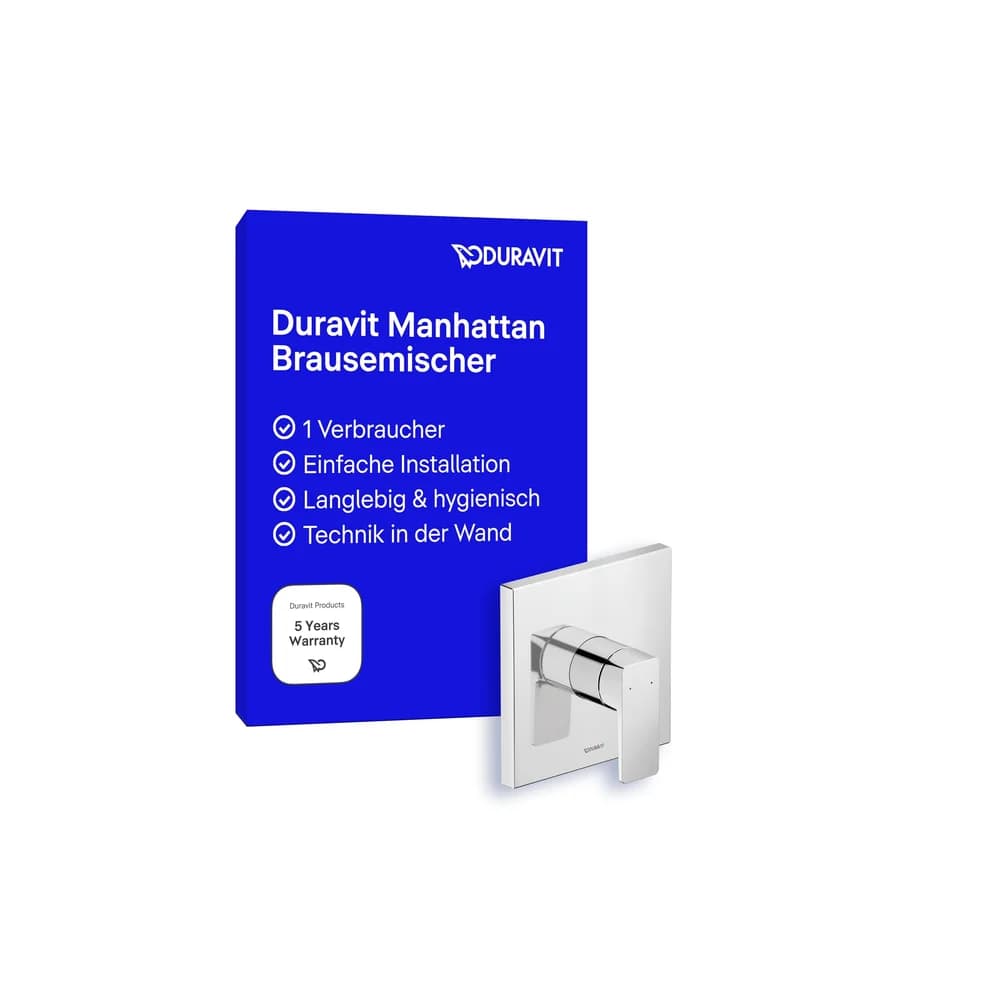 Duravit Fertigmontageset Manhattan UP-Brause-Einhebelmischer, chrom