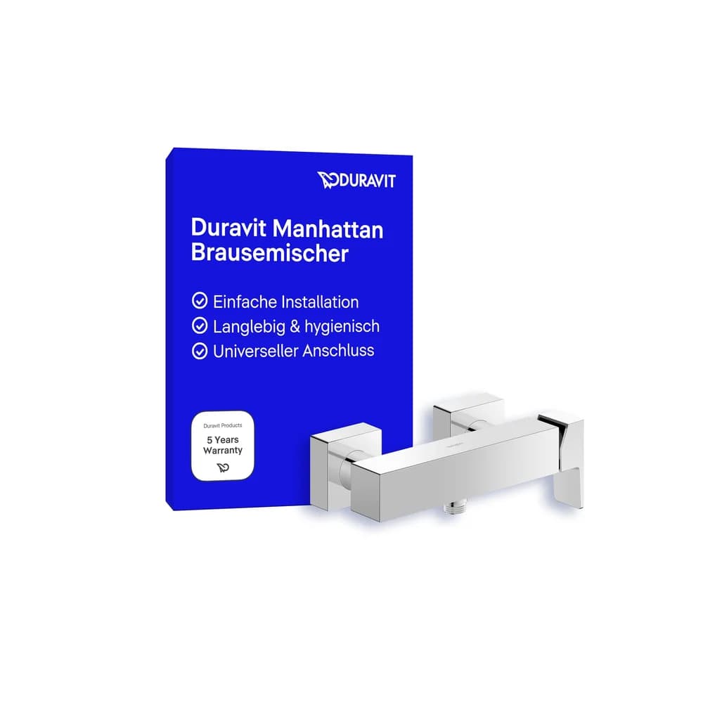 Duravit Brause-Einhebelmischer Manhattan AP, Wandmontage, chrom