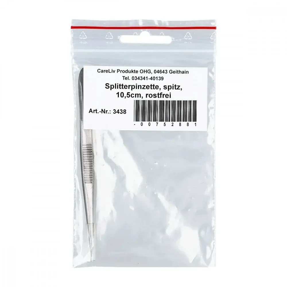 Pinzette Splitter spitz rostfrei10,5 cm