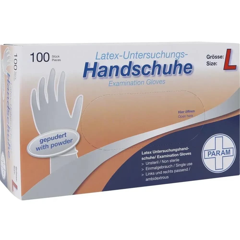 Handschuhe Einmal Latex gepudert L