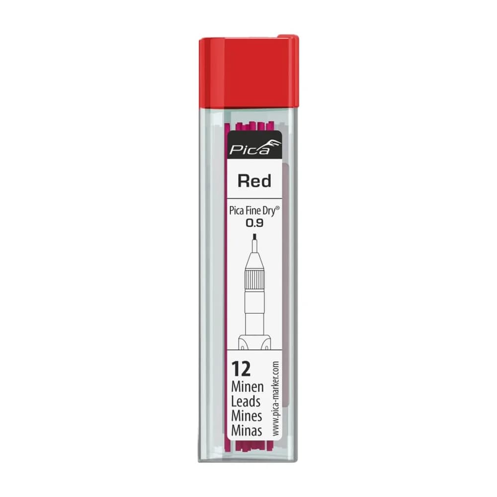 Pica Fine-Dry Minen-Set rot