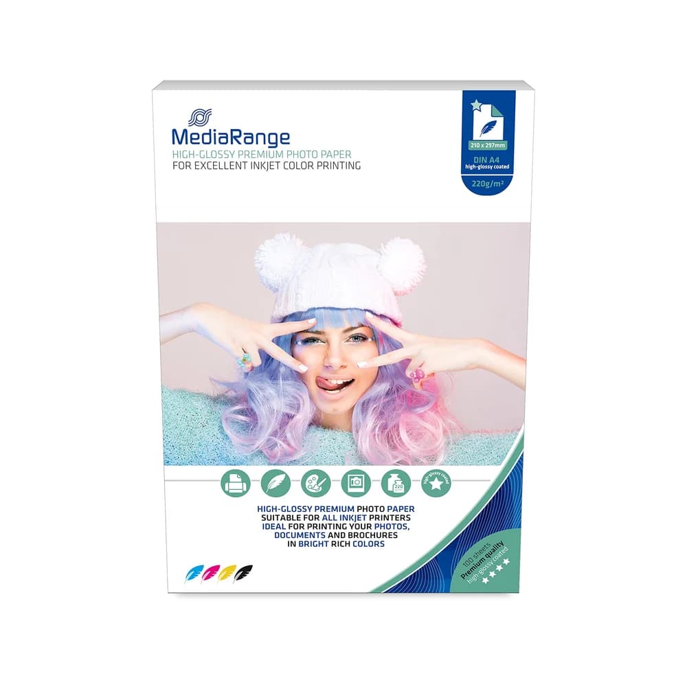MediaRange Fotopapier, A4, 220g, 50 Blatt