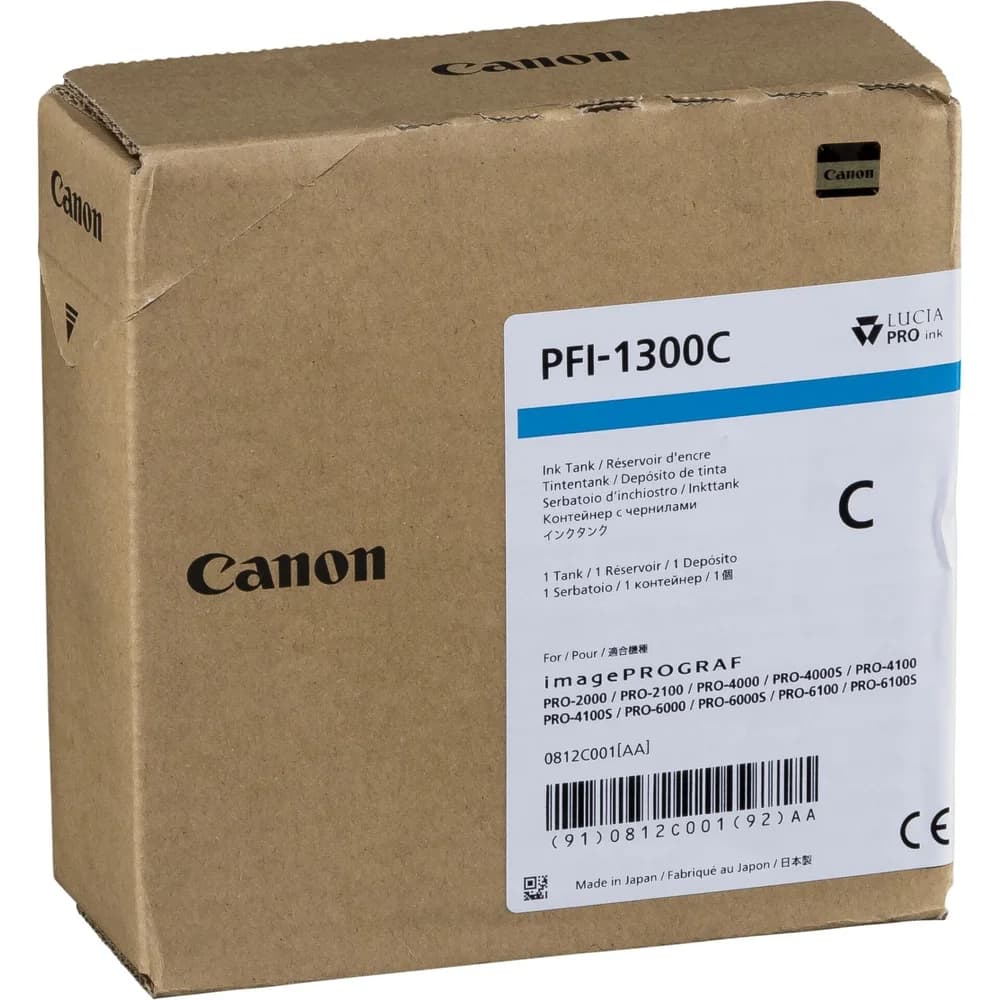 Canon PFI-1300C, Cyan, 330 ml