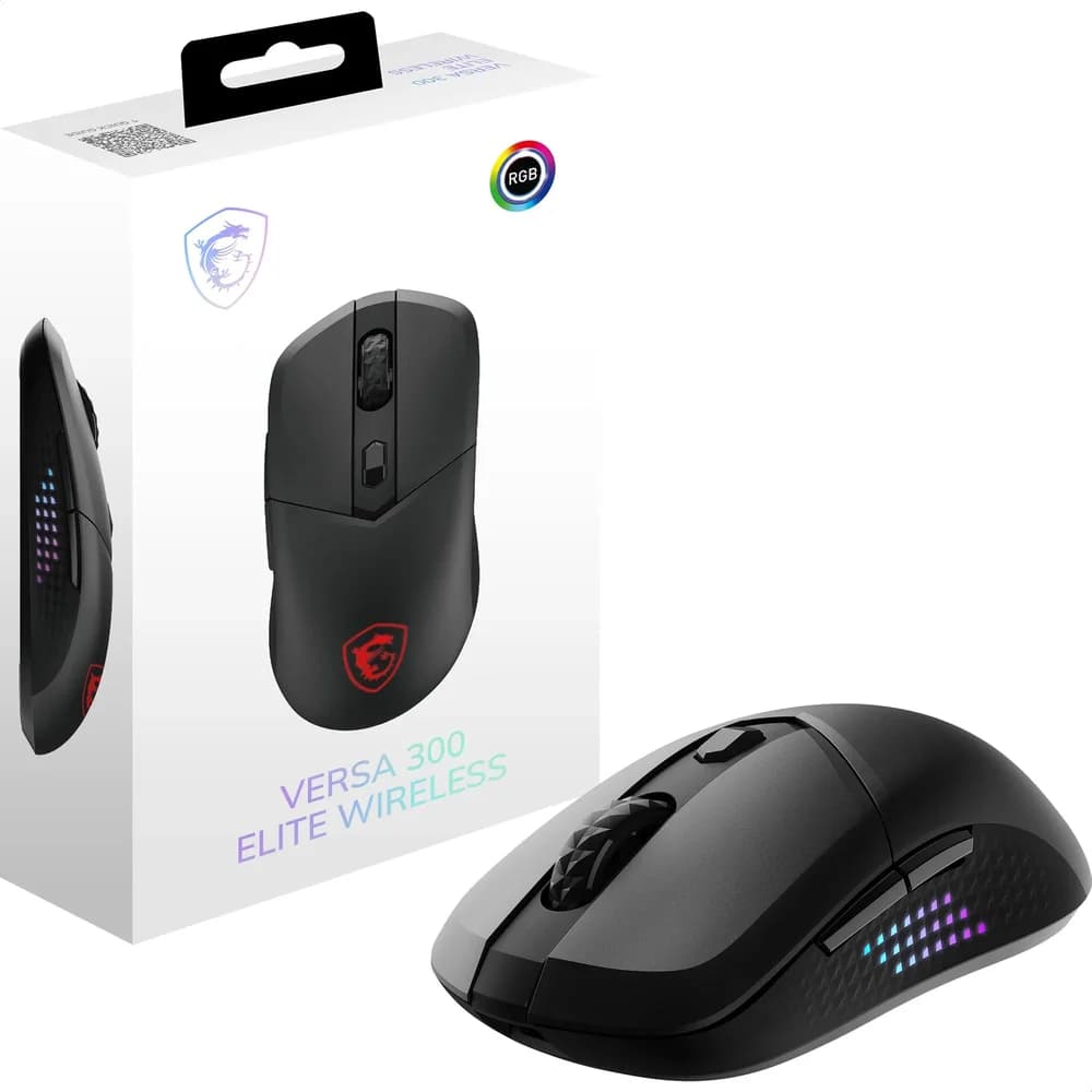MSI Versa 300 Elite kabellose Gaming Maus schwarz