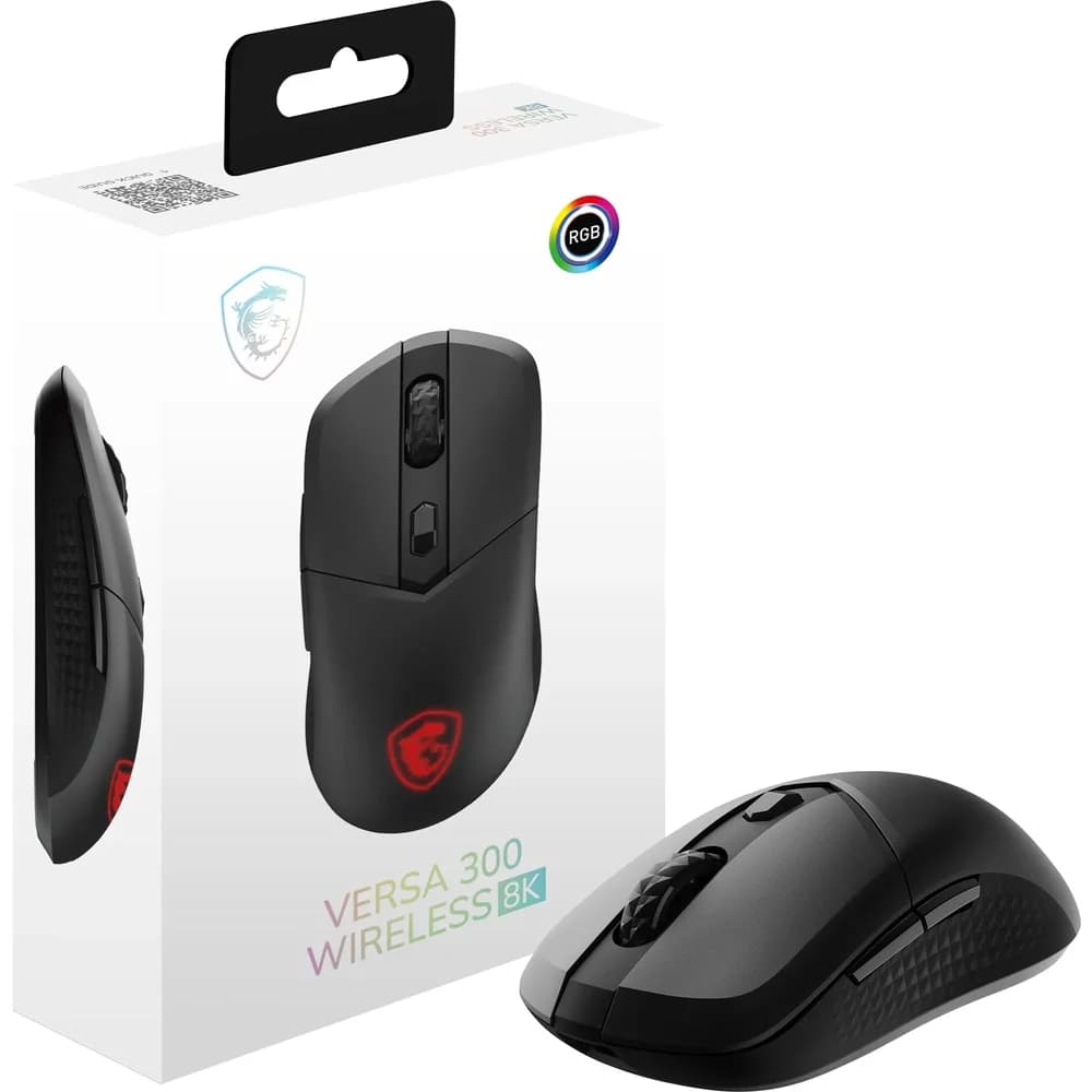 MSI VERSA 300 Wireless 8K kabellose Gaming Maus - schwarz