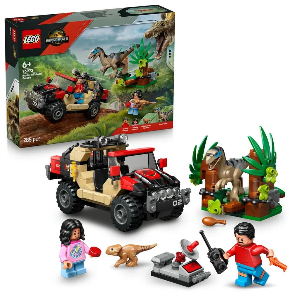 LEGO® Raptor: Verfolgungsjagd mit dem Geländewagen - 76972
