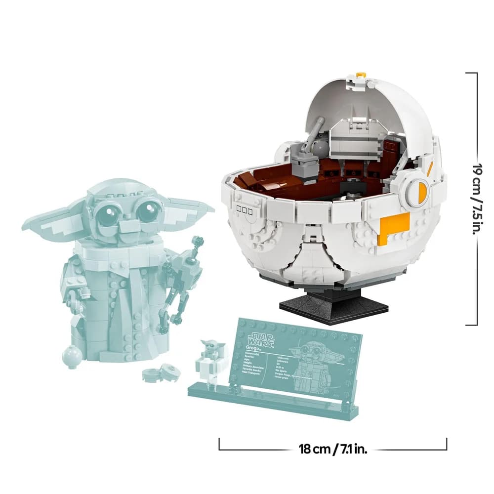 LEGO Grogu in seiner Repulsorwiege