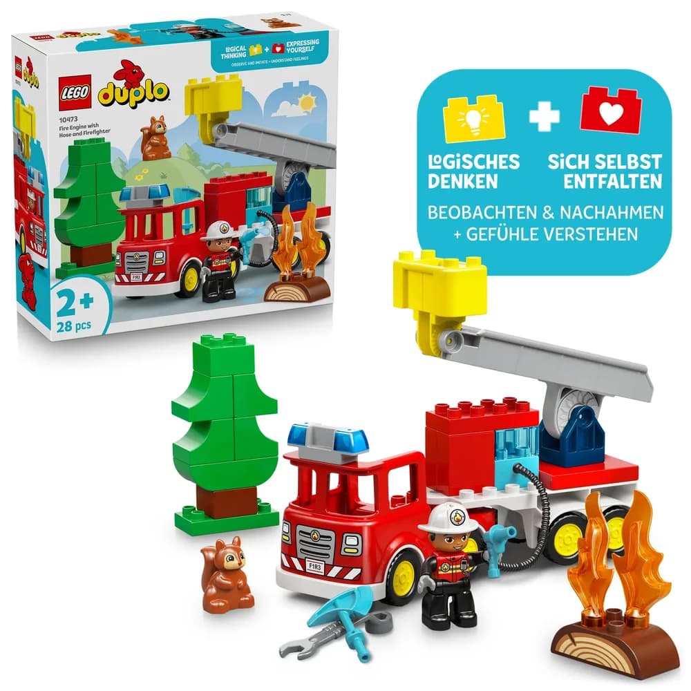 LEGO Löschauto mit Schlauch und Feuerwehrmann