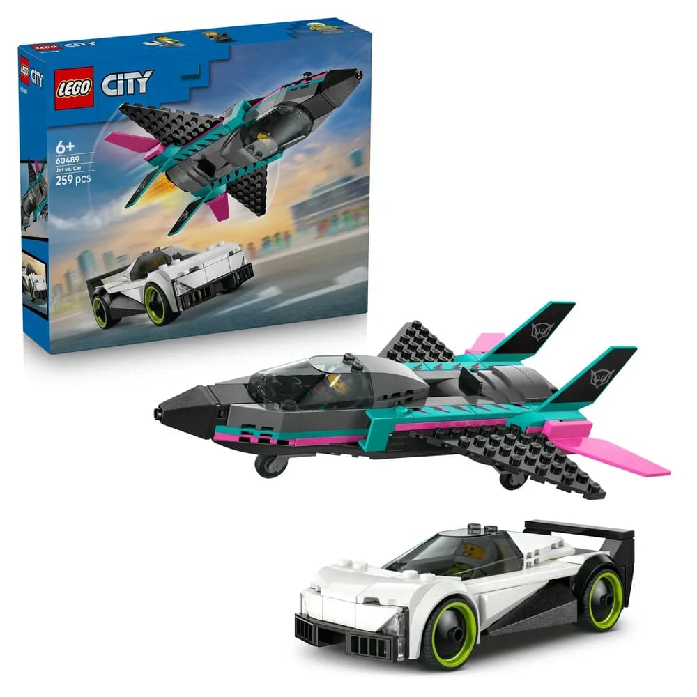 LEGO® City Flugzeug vs. Auto 60489