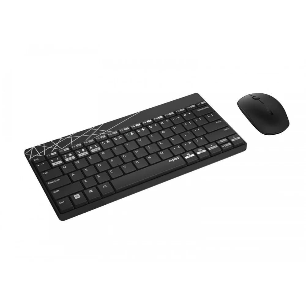 Rapoo 8000M Multi-Mode-Deskset Kabellos, Schwarz