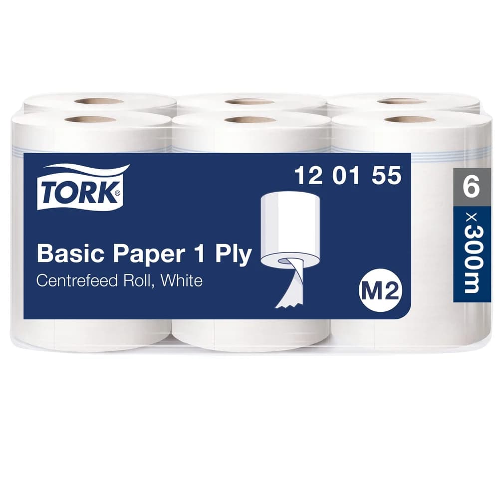 TORK Putztuchrollen 1-lagig hochweiß