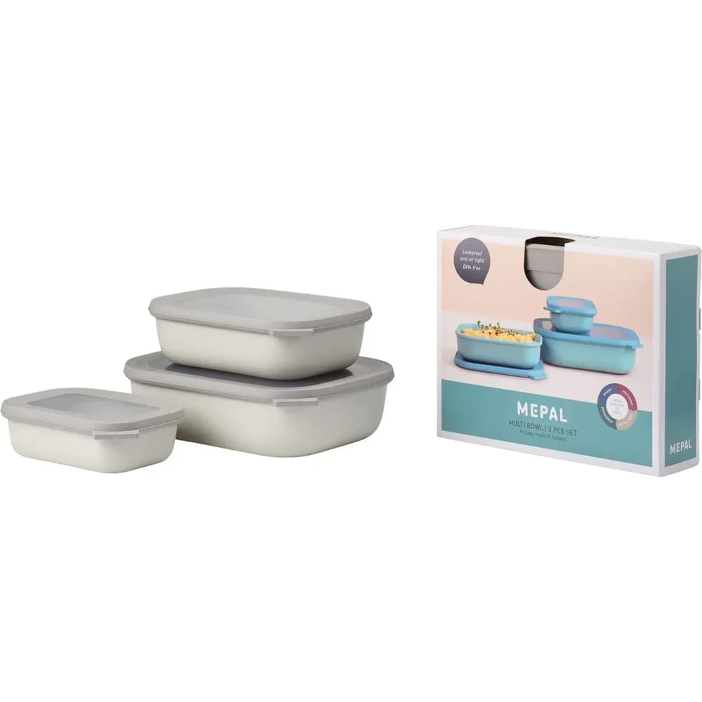Mepal Multischüssel-Set Cirqula rechteckig, 3-teilig