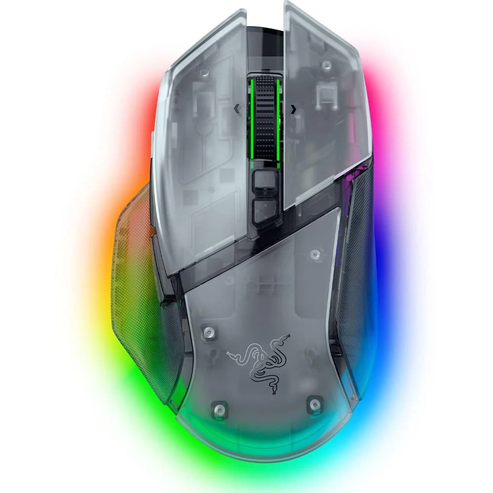 Razer Basilisk V3 Pro 35K, Rechts, Optisch, RF Wireless + Bluetooth + USB Type-A, 35000 DPI, Weiß - Weiß