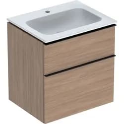Geberit iCon Set MWT m. US, 2 Schubl. 60x63x48cm, Eiche/Gr. lava/Tect