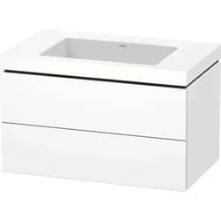 Duravit Möbelset c-shaped Set wandhängend wandhängend „L-Cube“ 80 × 50 × 48 cm Weiß Matt