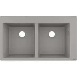 hansgrohe Einbauspüle 370/370 S510-F770 Betongrau