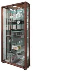 Vitrine Lumo ca. 59x115x18 cm Nussbaum