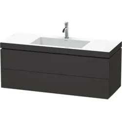 Duravit Waschtischunterschrank c-bonded L-Cube 120x48cm, 1 HL, gra m, 2 Schub., wandhängend
