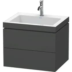 Duravit Möbelset c-shaped Set wandhängend wandhängend „L-Cube“ 60 × 50 × 48 cm Graphit Matt