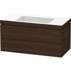 Duravit Waschtischunterschrank c-bonded L-Cube 100x48cm, o HL, N geb., 2 Schub., wandhängend