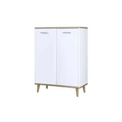 VCM Sideboard "Landos" Weiß/Honig-Eiche