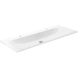 Keuco Keramik-Doppelwaschtisch X-Line 120,5x49,3cm, m HL, ohne Überlauf, weiß