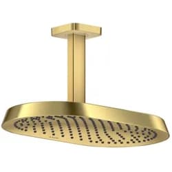 Hansgrohe AXOR ShowerSphere Kopfbrause 370/220 1jet EcoSmart mit Deckenanschluss, Polished Gold Optic