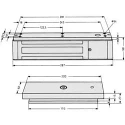 Assa Abloy effeff Flächenhaftmagnet 828-------44F90